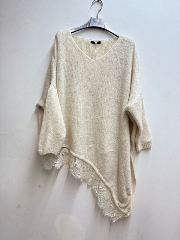 Farfella skrå strik med blonde Flere farver