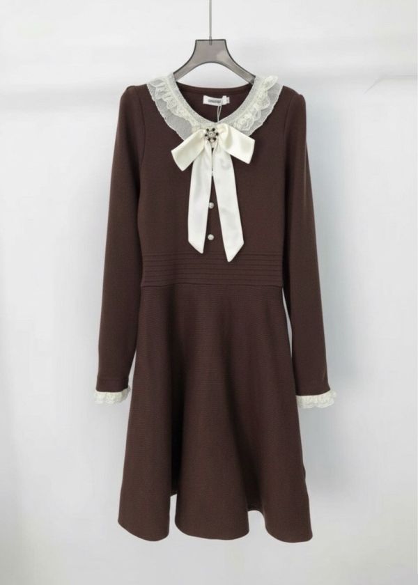 Stella Dress let strik 26374 brun