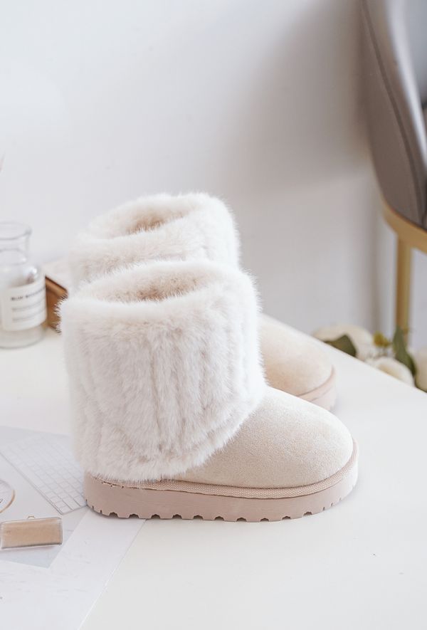 Rock&Joy kids bamsestøvle med fakefur kant 20227 beige