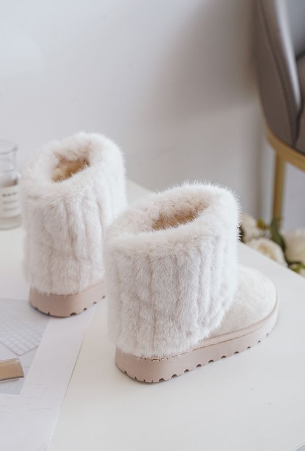 Rock&Joy kids bamsestøvle med fakefur kant 20227 beige