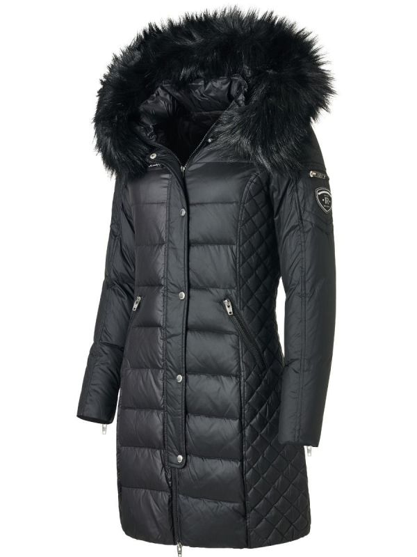 Rock And Blue Teen Beam sort jakke med fake fur krave