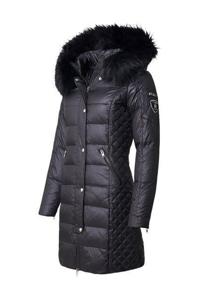 Rock and Blue Beam sort vinterjakke med sort pels