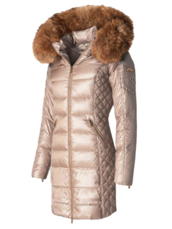 Rock and Blue Ciara mushroom vinterjakke med natur pels