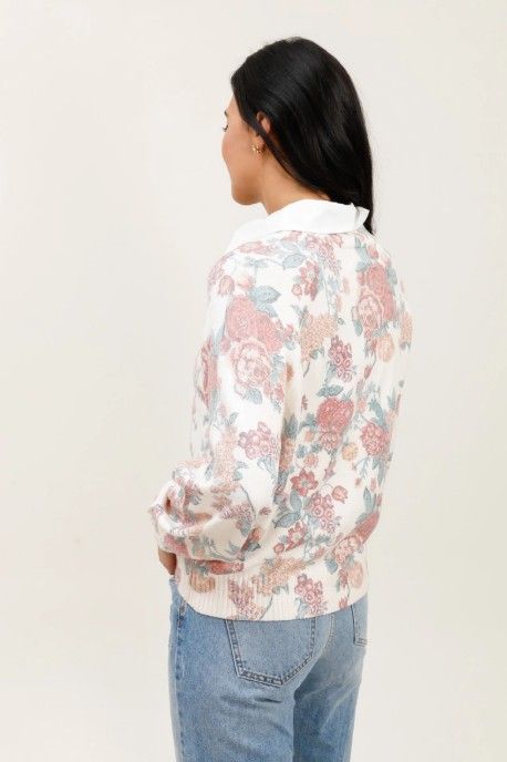 Unigirl bluse med skjorte 6529 Rose print