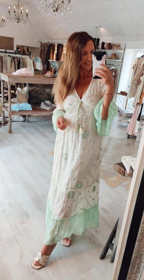 Bellerina Lang Boho Dress light green
