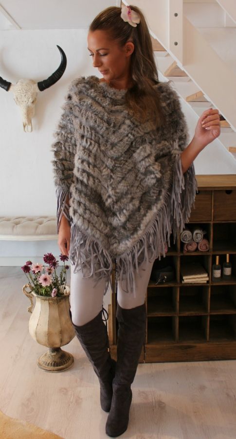 Anamaria poncho 30659 grå