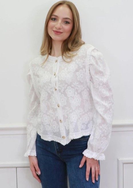 Esther H Blonde skjorte bluse Hvid