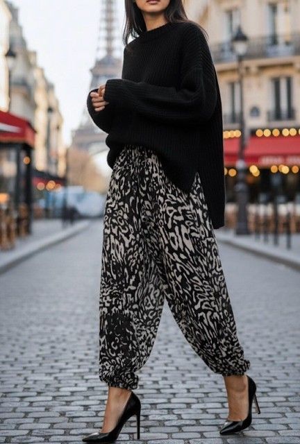 Elle Style Yumi bukser 7262 sort leo