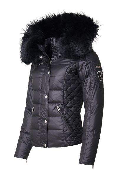 Rock and Blue Zora sort vinterjakke med Sort pels 