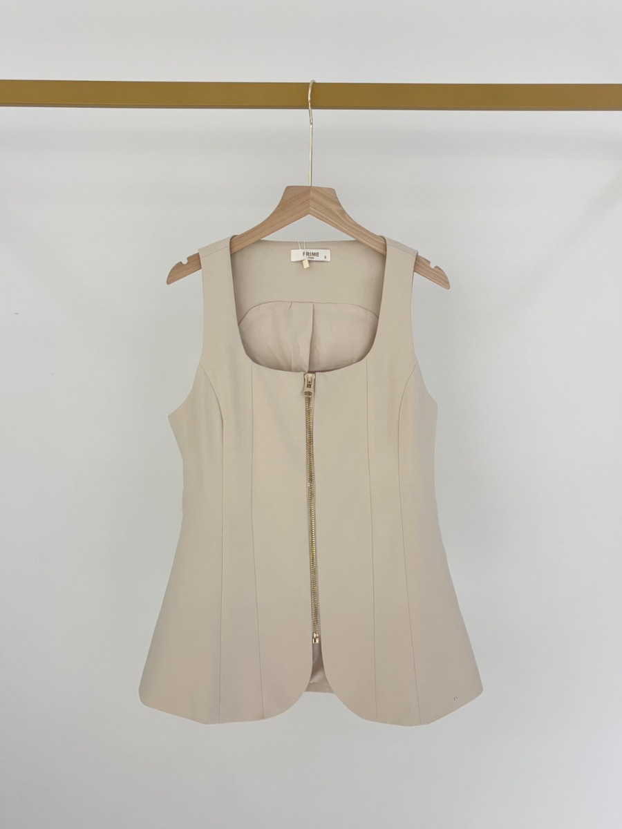 Frime Zip - up top 3221 beige
